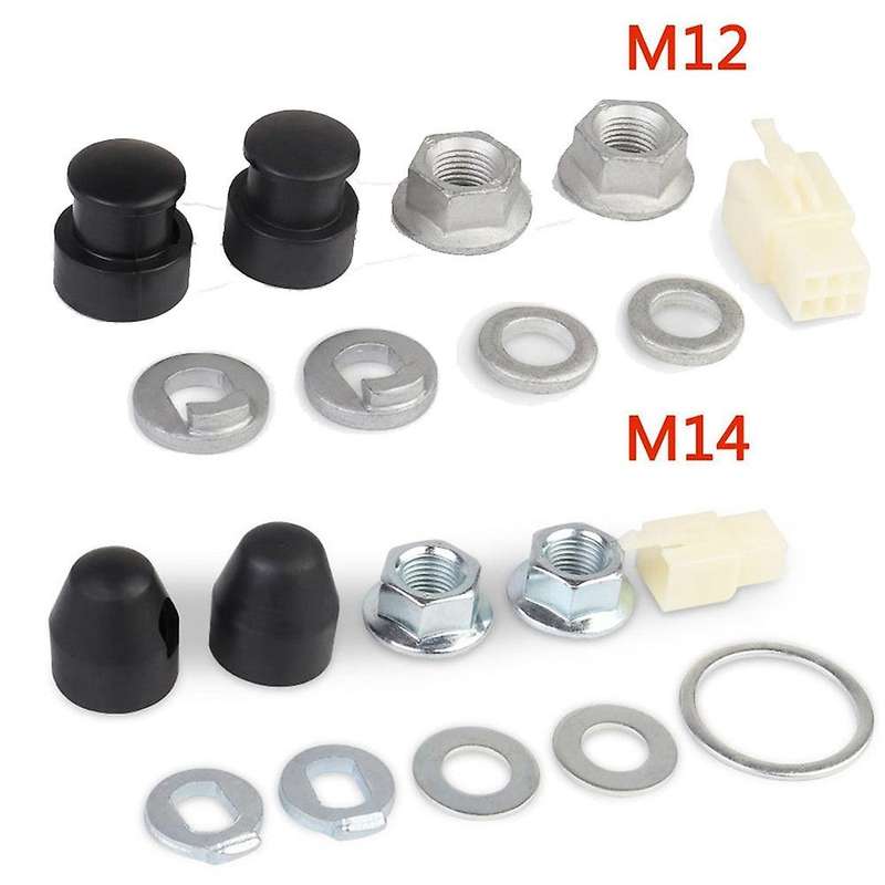 E-Bike Electric Bicycle Hub Motor Axle M12 Front Lock Nut /Lock Washer / /Nut Cover with 12mm Shaft