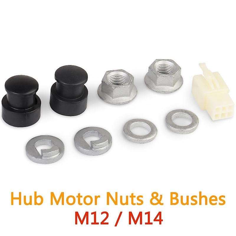 E-Bike Electric Bicycle Hub Motor Axle M12 Front Lock Nut /Lock Washer / /Nut Cover with 12mm Shaft