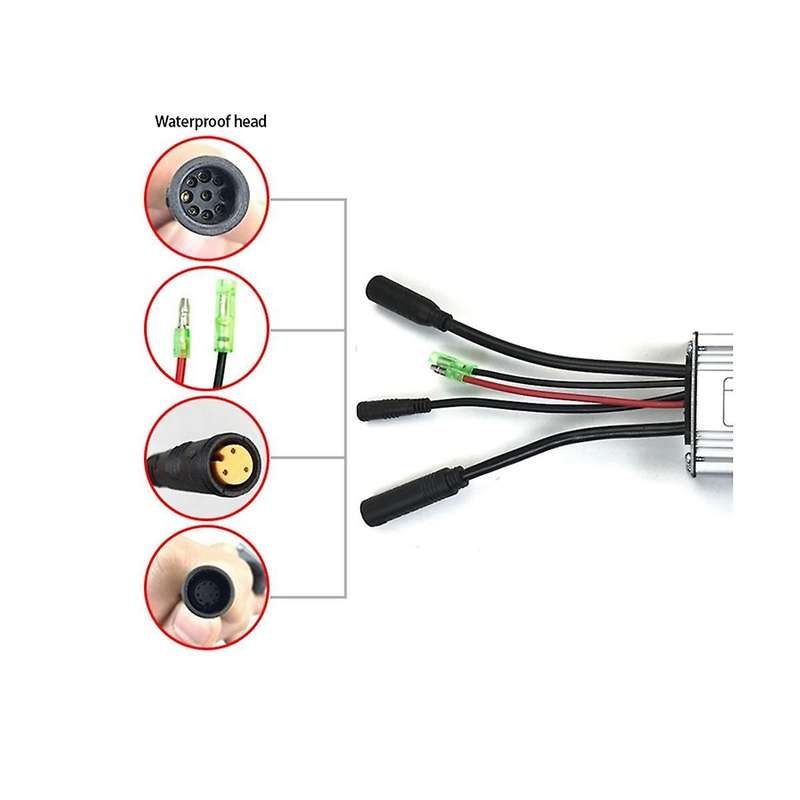 E-bike Kt Controller 36v/48v500w 9-tube Kt-22a Square Wave Waterproof Connector Controller Cycling