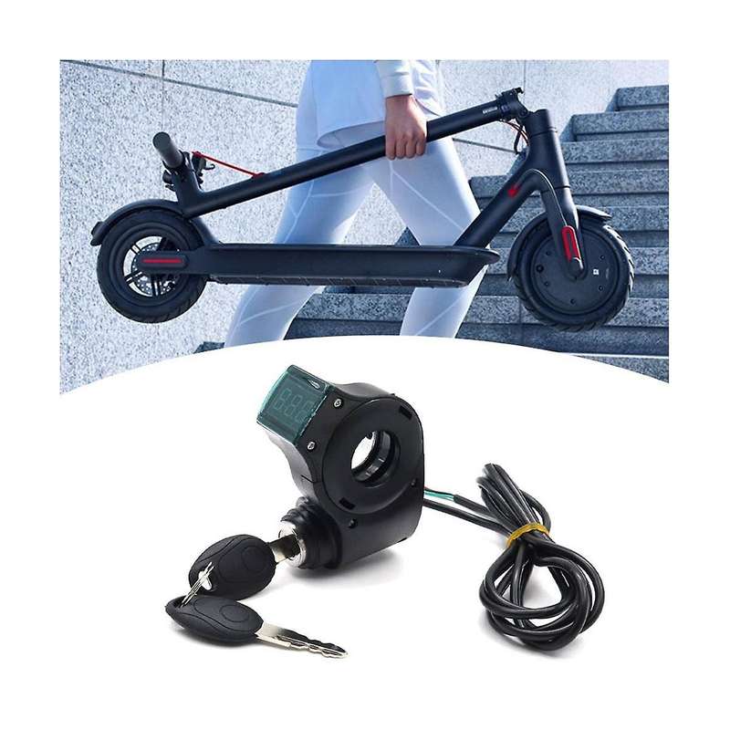 E-bike Ignition Lock Key Thumb Throttle Voltmeter Digital Voltage Display Switch for Universal
