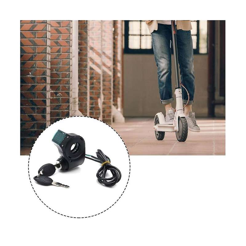 E-bike Ignition Lock Key Thumb Throttle Voltmeter Digital Voltage Display Switch for Universal