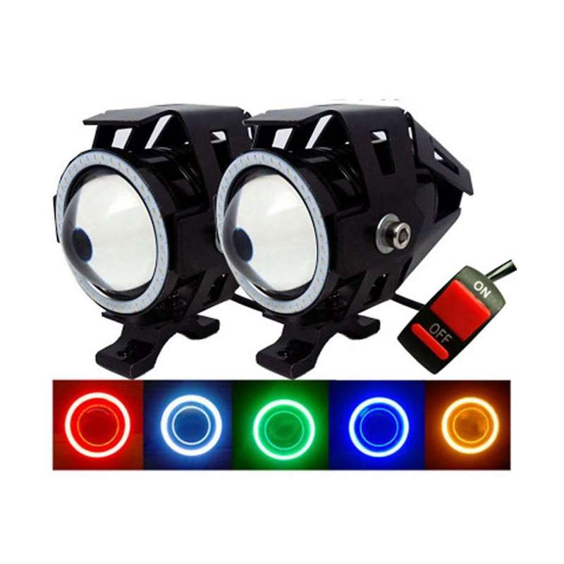 E-bike Light Headlight Input Dc 12v-80v Ebike Handlebar Lamp Electric Scooter Led Front Light