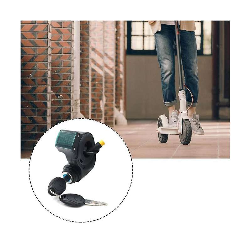E-bike Lgnition Lock Key Thumb Throttle Voltmeter Digital Voltage Display Switch 3pin for Universal