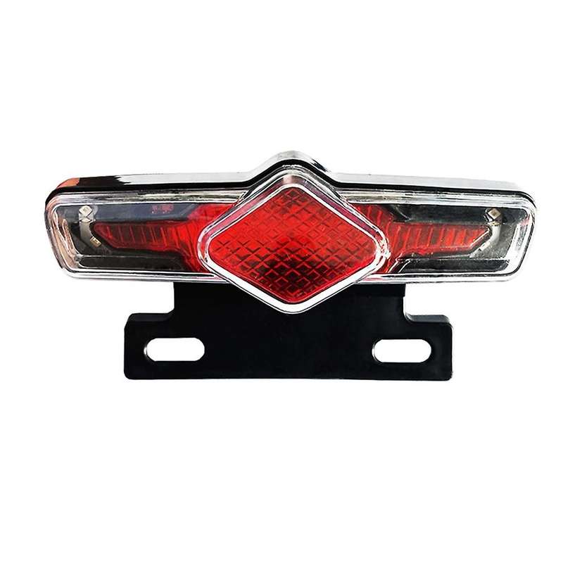 Ebike Rear Led Tail Light 36v-60v Safety Warning Lamp for Electric Bicycle Waterproof Accessories T