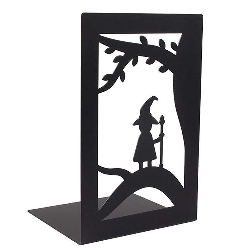 E-Decorative Hollow-Out Bookends for Art Hourglass Design Metal Book Stan