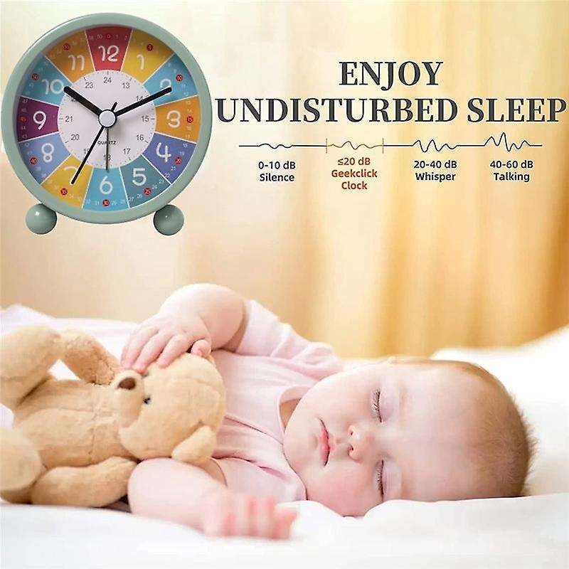 Educational Wall Clock Learning Time, Silent Non-ticking Decorative Clock for Classrooms Or Bedroom