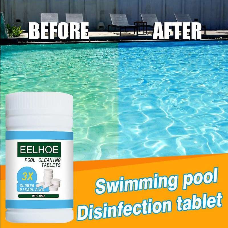 Eelhoe Swimming Pool Disinfection Tablets for Hot Tub Spa Swimming Pool Water Cleaning Disinfection