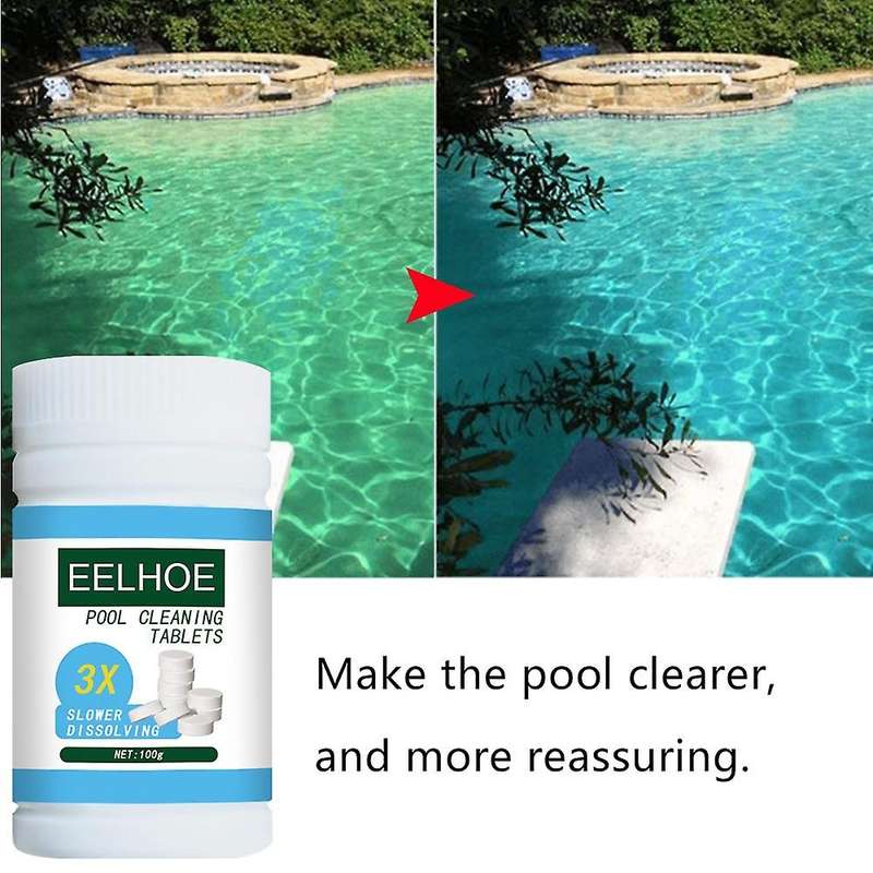 Eelhoe Swimming Pool Disinfection Tablets for Hot Tub Spa Swimming Pool Water Cleaning Disinfection