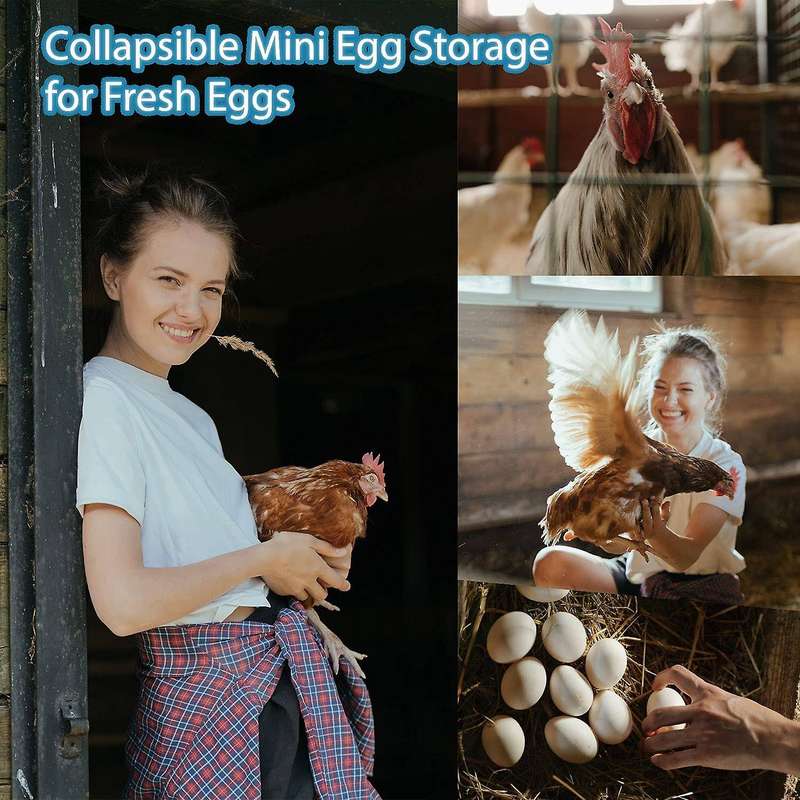 Egg Basket, Collapsible Mini Egg Storage for Eggs - Can Easily Load Eggs for Carrying and Collectin