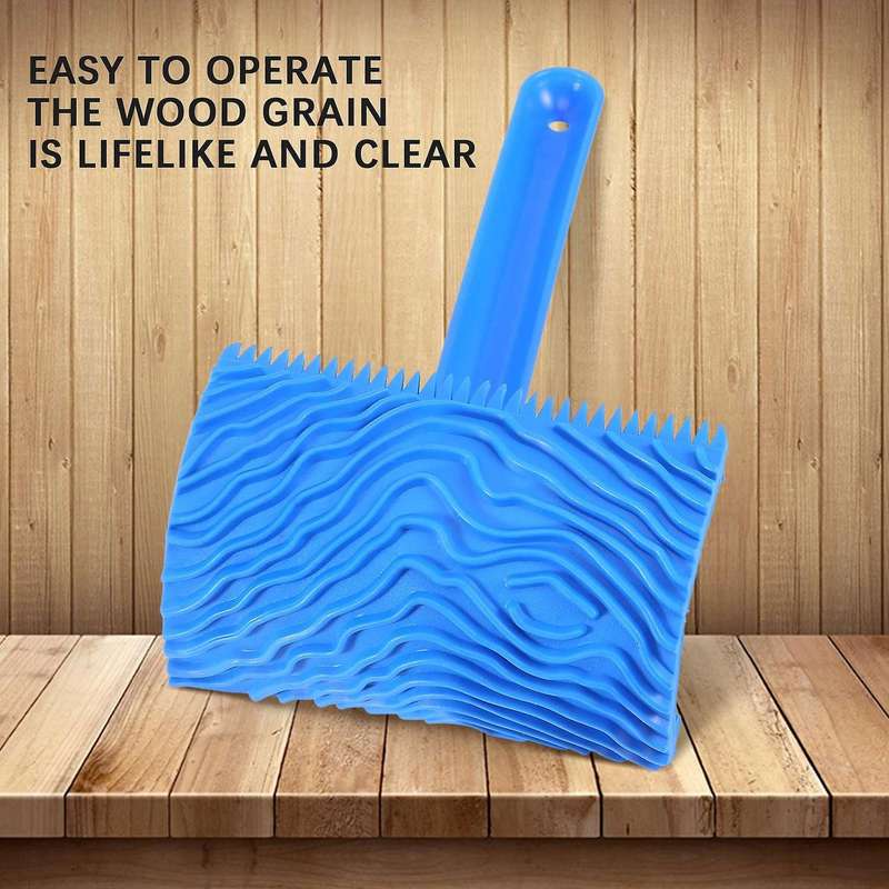 Eg300T 7 Inch Rubber Roller+Ms16 Imitation Realistic Wood Grain Tool