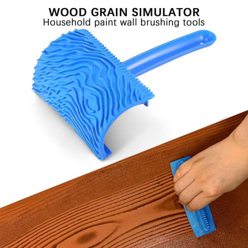 Eg300T 7 Inch Rubber Roller+Ms16 Imitation Realistic Wood Grain Tool