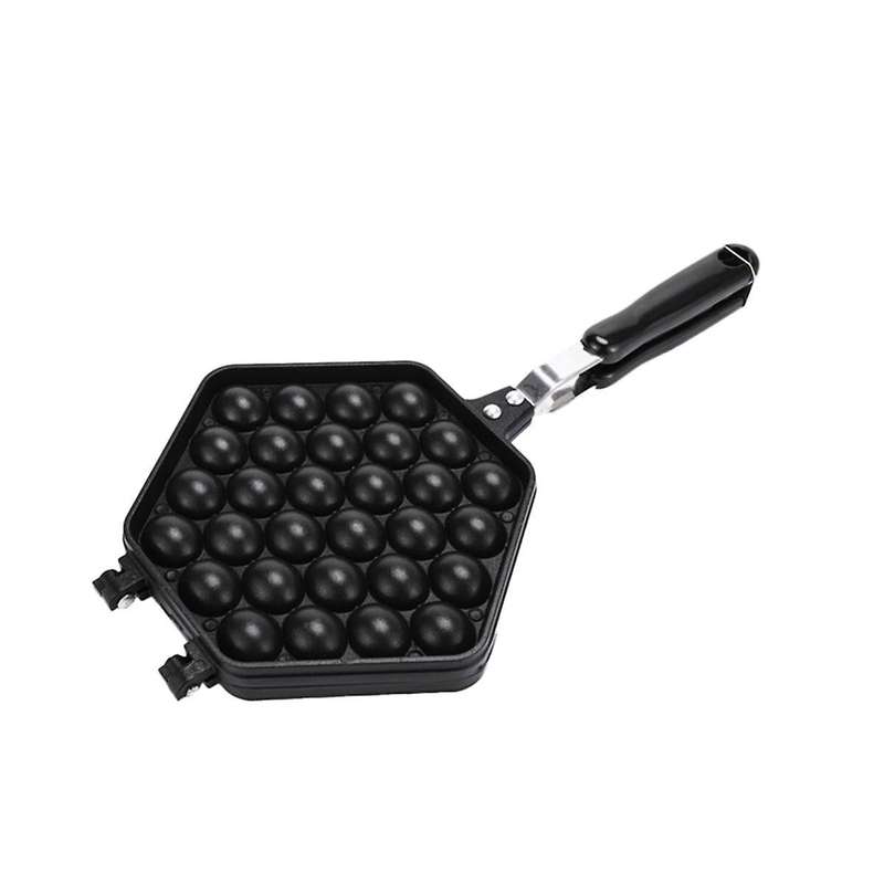 Egg Bubble Cake Baking Pan Mold Eggettes Iron Aluminum Hongkong Waffle Pan Mould Non-stick Coating D