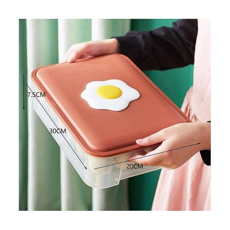Egg Carton Refrigerator -keeping Storage Box, Kitchen with Lid Duck Egg Anti-drop Egg Grid