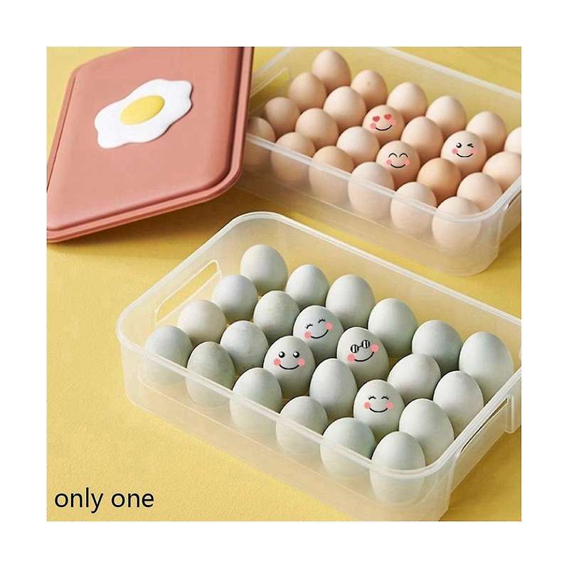 Egg Carton Refrigerator -keeping Storage Box, Kitchen with Lid Duck Egg Anti-drop Egg Grid