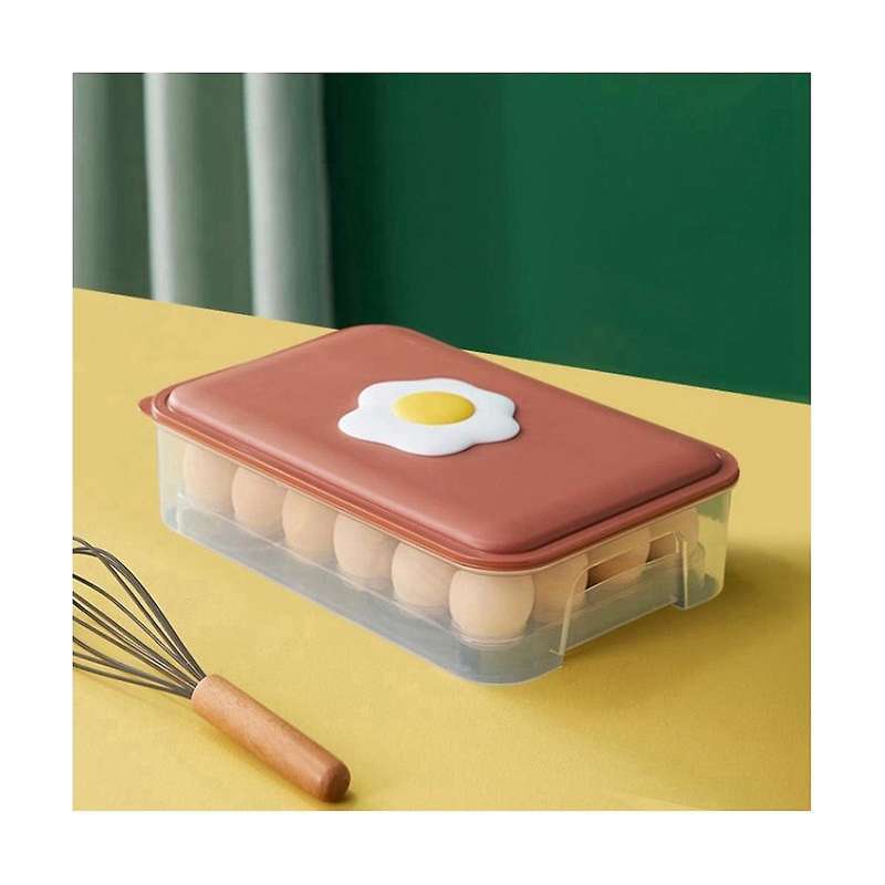 Egg Carton Refrigerator -keeping Storage Box, Kitchen with Lid Duck Egg Anti-drop Egg Grid
