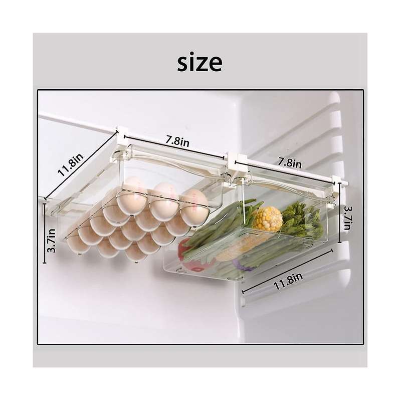 Egg Holder for Refrigerator,egg Storage Drawer for Refrigerator,fridge Drawer Organizer Pull Out Eg