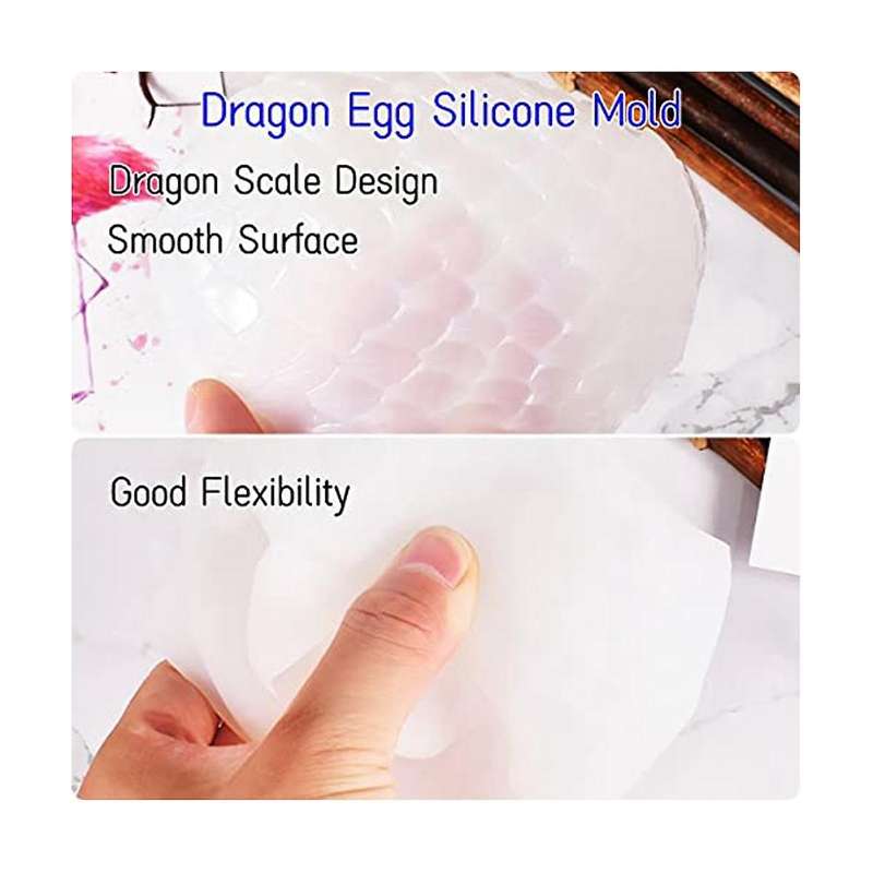 Egg Mold, 2 Styles Of Resin Animal Molds with Finely Carved Dragon Scale Design, 3d Dinosaur Silic