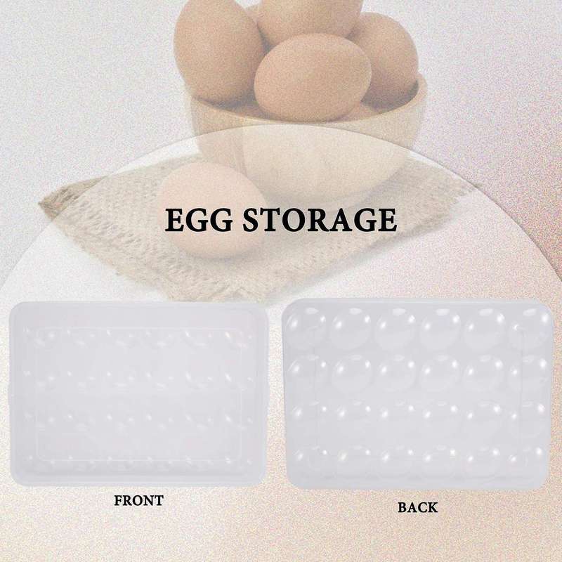 Egg Holder Compatible Refrigerator, Deviled Egg Tray Carrier with Lid Fridge Egg Storage Stackable P