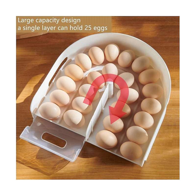 Egg Holder for Refrigerator, U-shaped Egg Drawer Refrigerator, Stackable Egg Storage Container For