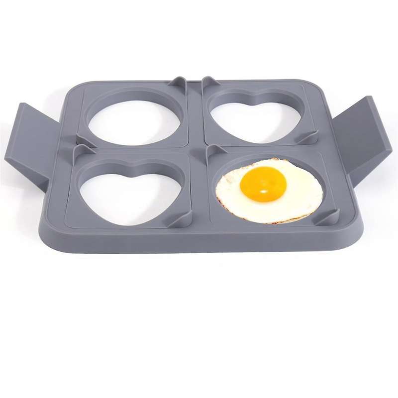 Egg Rings for Frying Eggs, 3in1 Silicone Round Square Heart Fried Egg Cooker Ring for Blackstone, Gr