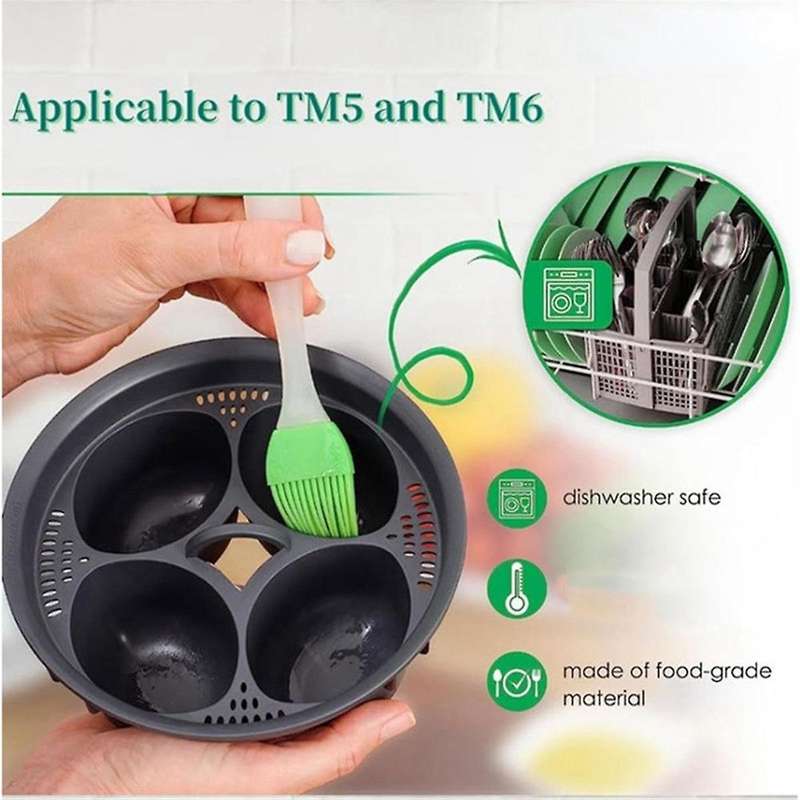 Egg Poacher for TM5 TM6 TM31 Pot Eggs Boiler Cooker Steamer Molds Steam Basket Kitchen Cooking Tool
