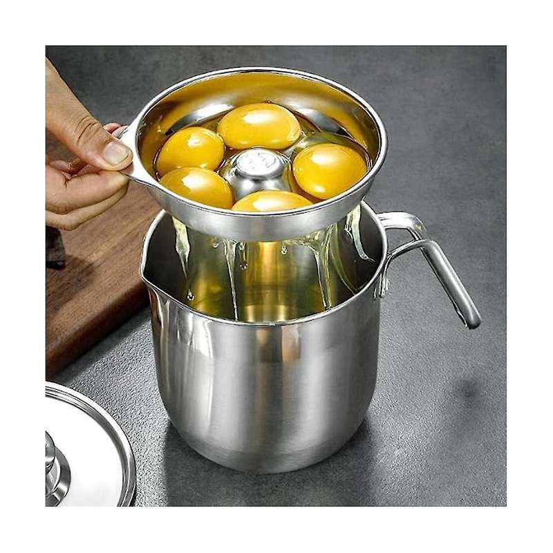 Egg Separator, Stainless Steel Yolk White Separator Tool with Cover, Yolk Separator Separates Multi