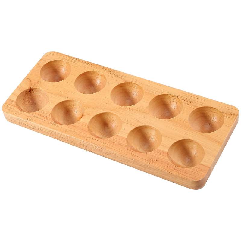 Egg Tray Wooden Egg Holder for Eggs Usable In Kitchen Refrigerator, Or Countertop for Display Or