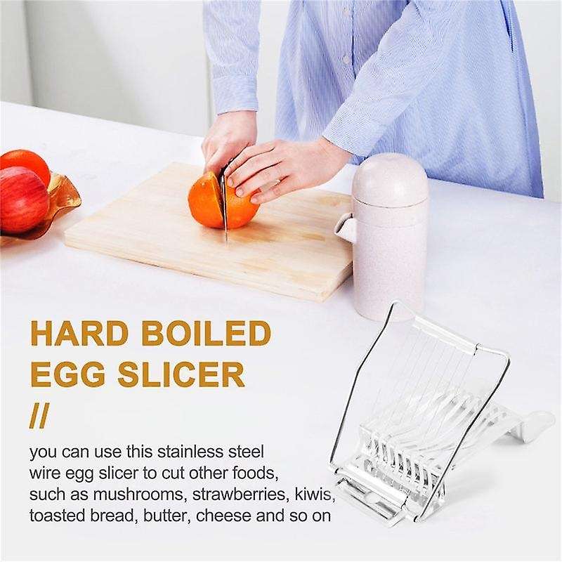 Egg Slicers Stainless Steel Wire Egg Cutter for Egg Mushroom Tomato Strawberry Fruit Garnish Slicer