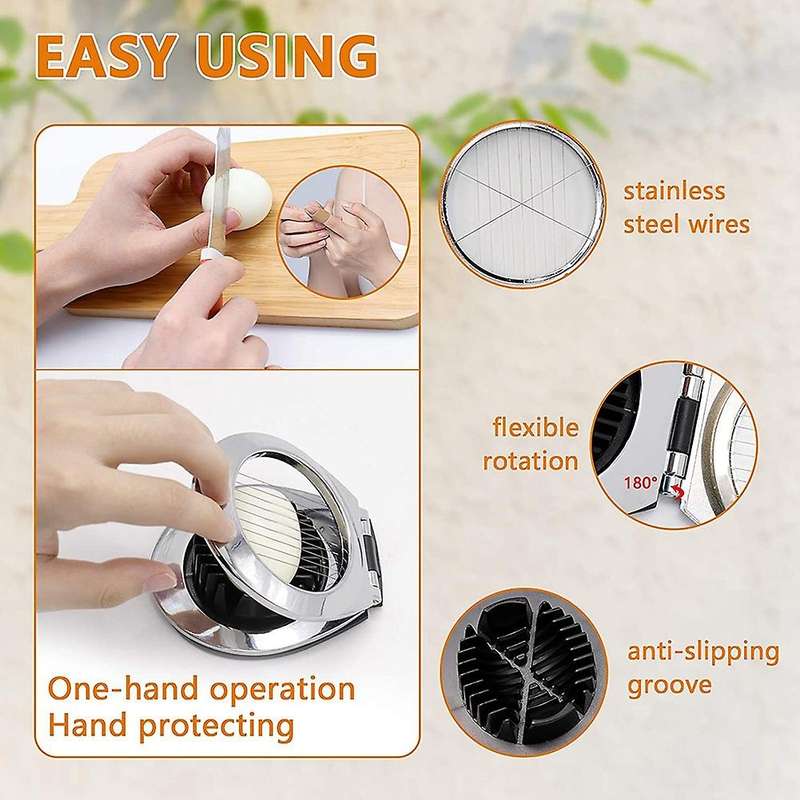 Egg Slicer, Egg Slicer for Hard Boiled Eggs Suitable for Egg Strawberry Soft Fruits Slicer Sandwich