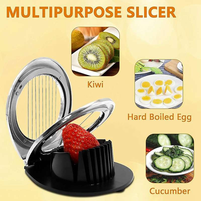 Egg Slicer, Egg Slicer for Hard Boiled Eggs Suitable for Egg Strawberry Soft Fruits Slicer Sandwich