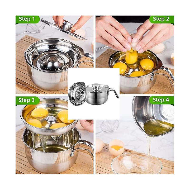 Egg Separators Egg Yolk Separato Stainless Steel Egg Separator Can Separate Multiple Eggs,for Kitch