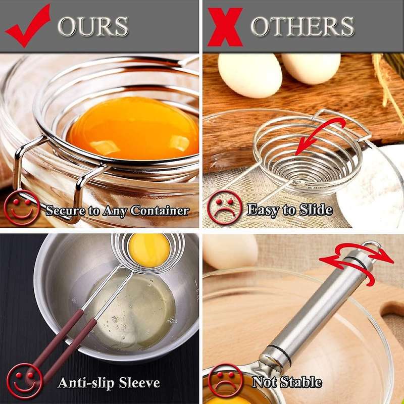 Egg Separator,yolk White Separator Tool,egg Yolk Separator Kitchen Tool White Yolk Filter Eggs Siev