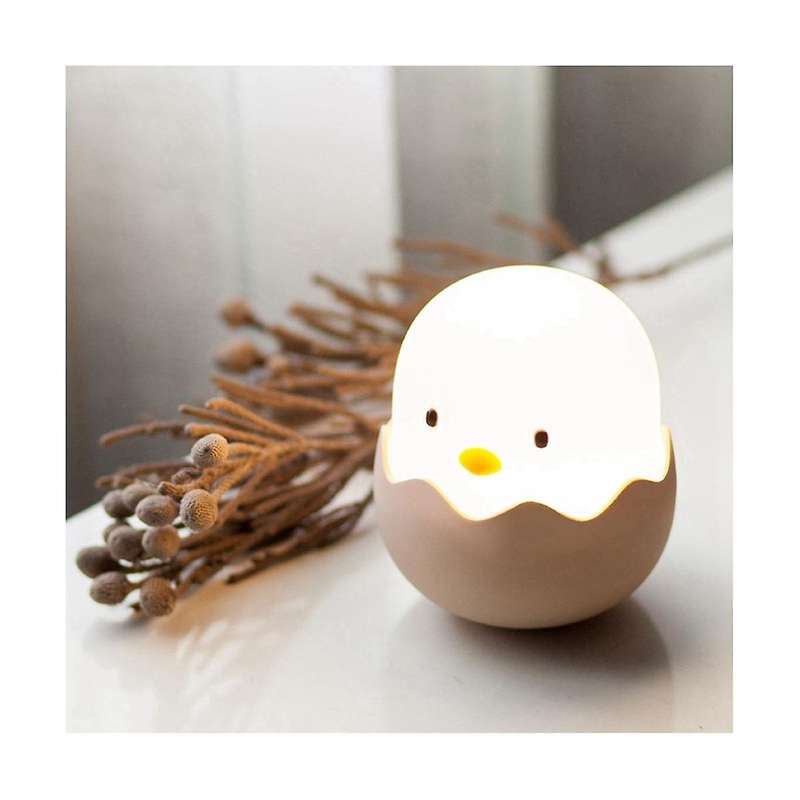 Eggshell Chicken Night Light Bedroom Charging Pat Silicone Lamp Cartoon Chicken Bedside Sleeping Em