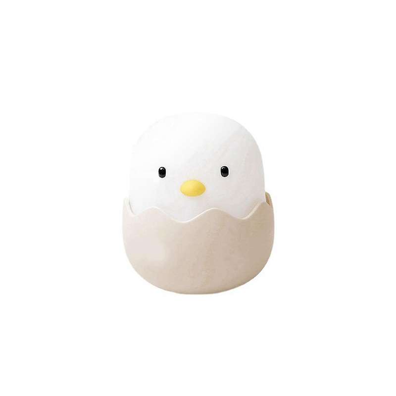 Eggshell Chicken Night Light Bedroom Charging Pat Silicone Lamp Cartoon Chicken Bedside Sleeping Em