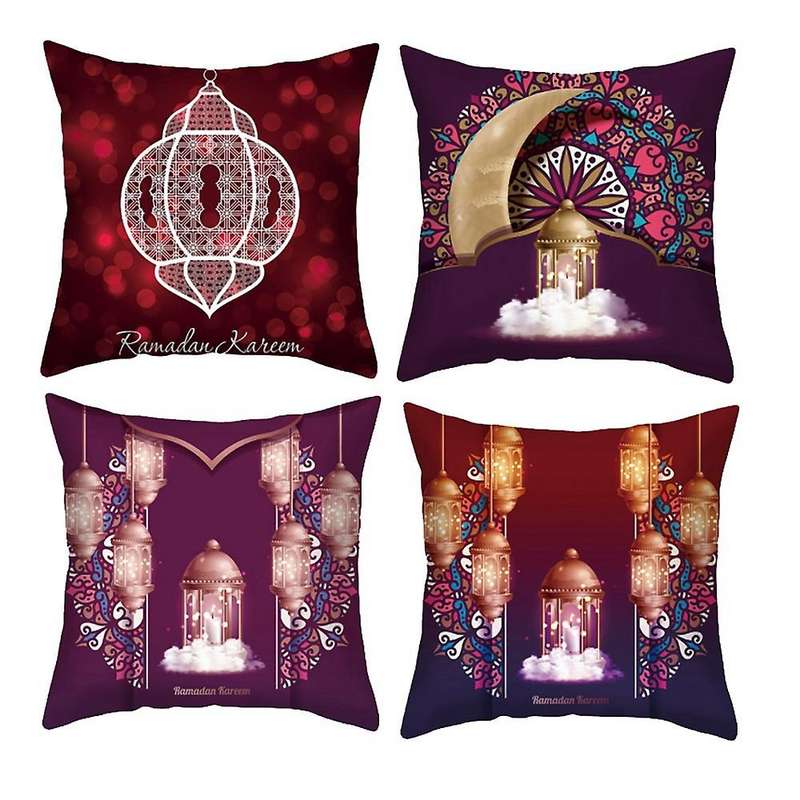 EID Mubarak Decor Cushion Cover Ramadan Decorations Home Islamic Muslim Decor Ramadan Kareem Pillow