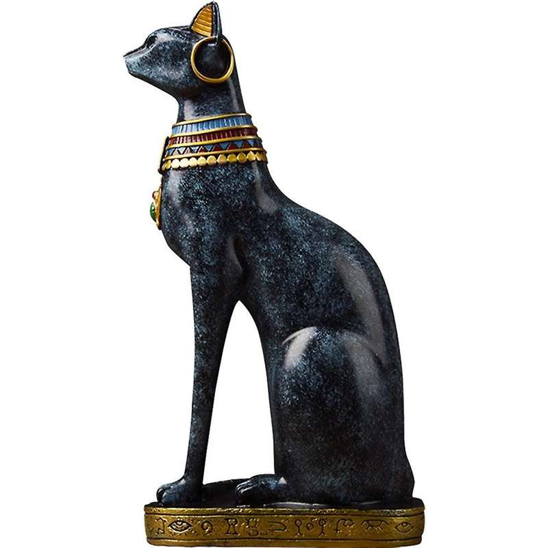 Egyptian Cat Resin Craft Decor Modern Goddess God Pharaoh Figurine Statue for Table Ornaments Gift