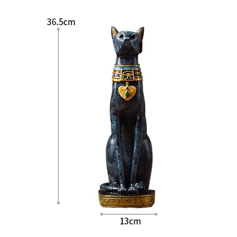 Egyptian Cat Resin Craft Decor Modern Goddess God Pharaoh Figurine Statue for Table Ornaments Gift