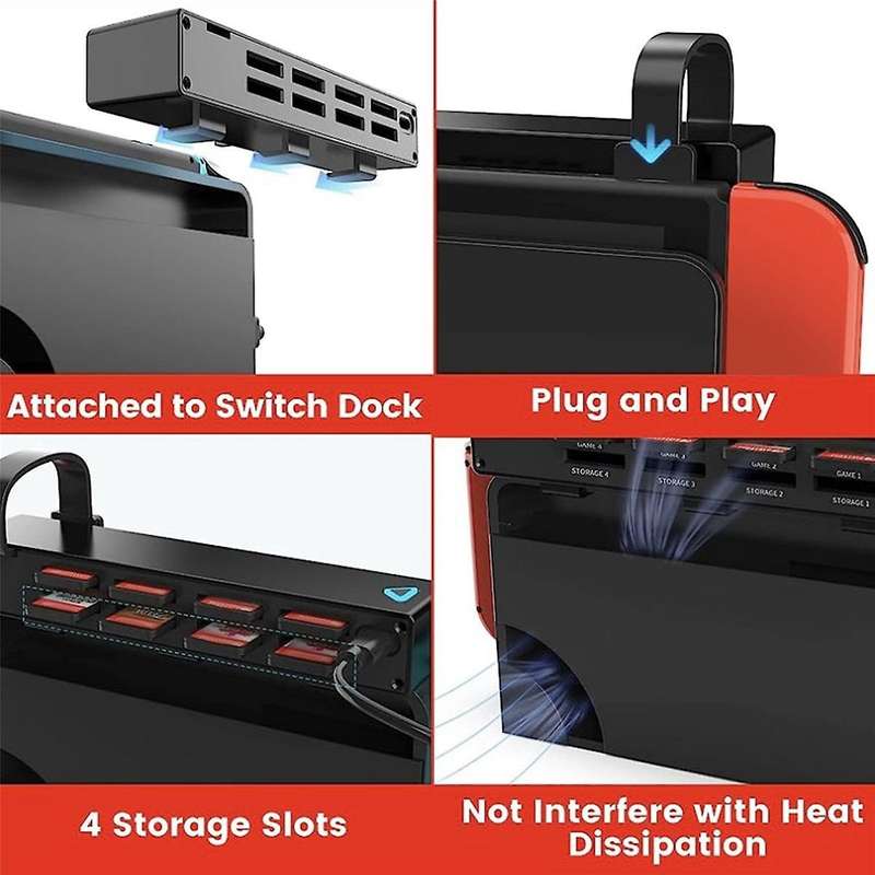 Eight in One Docking Station for Switch Console - Multifunction Cassette Port Replica