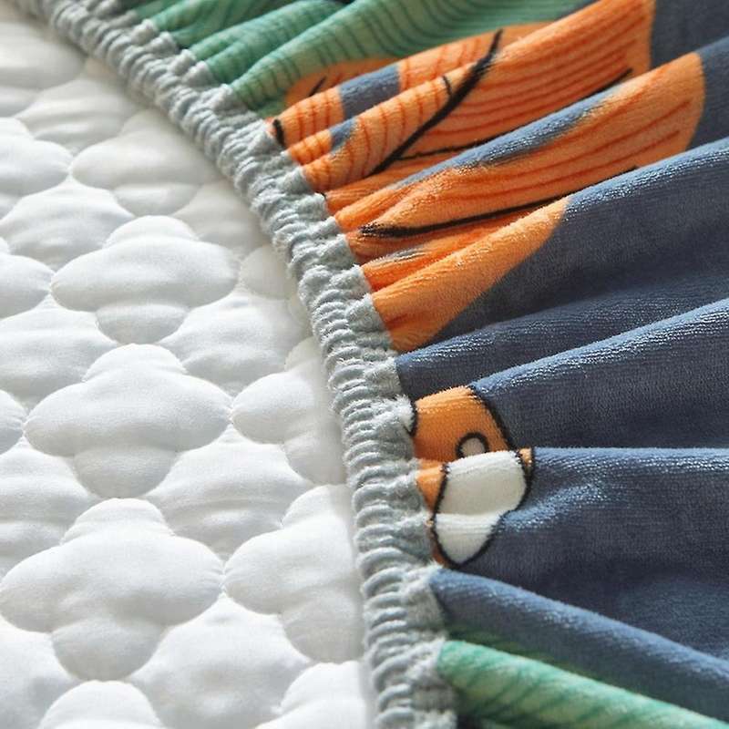 Elastic Fitted Sheet,Soft Winter Warm Milk Velvet Bed Sheet, Double Queen Size Flannel Bed Mattress