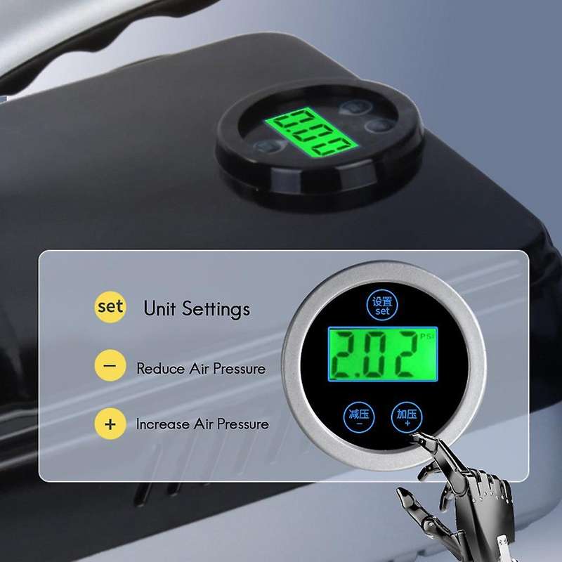 Electric Air Pump 12V Quick Air Inflator with Digital Display for Inflatable Stand Up Outdoor Paddle