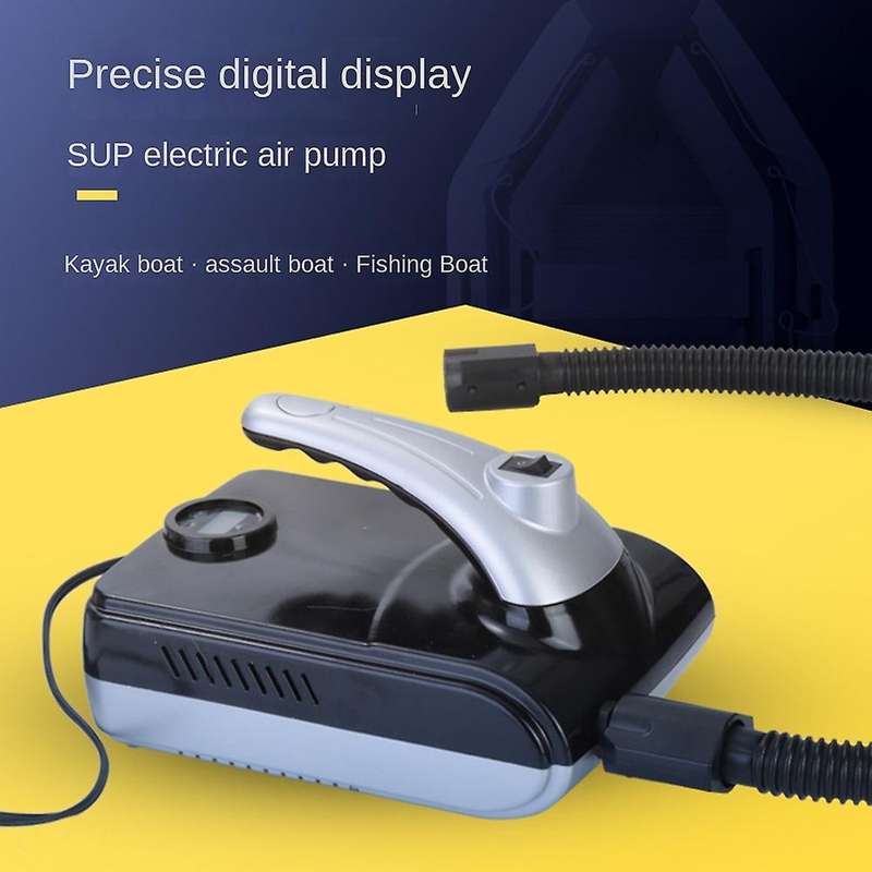 Electric Air Pump 12V Quick Air Inflator with Digital Display for Inflatable Stand Up Outdoor Paddle