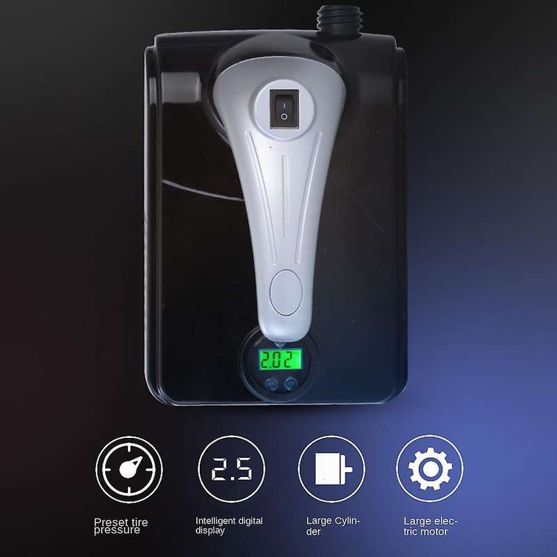 Electric Air Pump 12V Quick Air Inflator with Digital Display for Inflatable Stand Up Outdoor Paddle