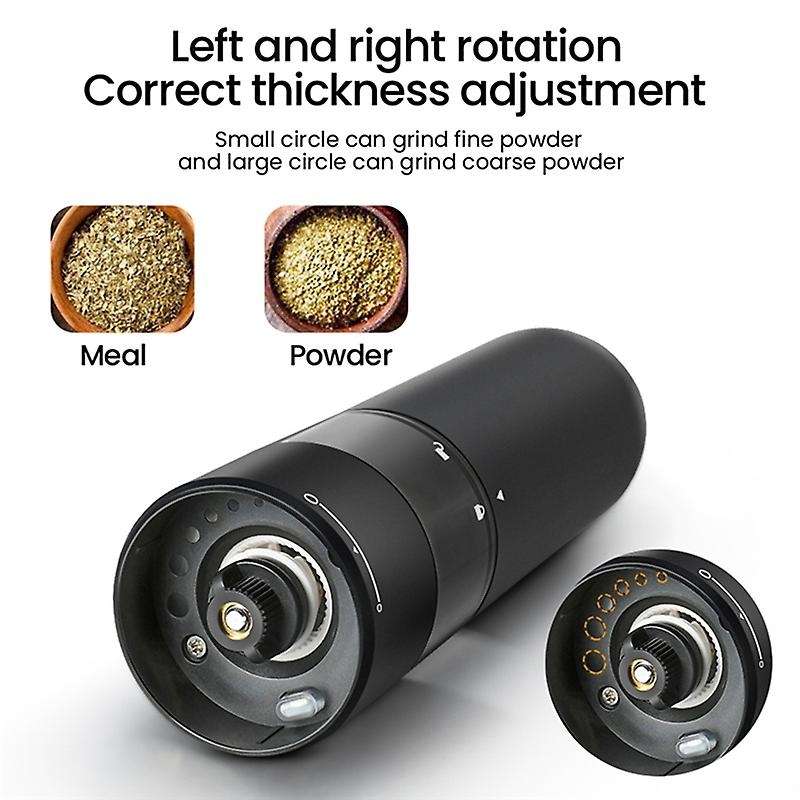 Electric Automatic Mill Pepper and Salt Grinder USB Charging Spice Salt Pepper Grinder Adjustable Co