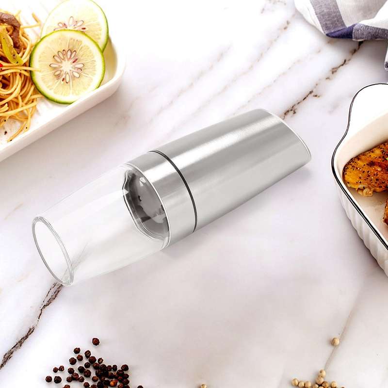 Electric Automatic Pepper and Salt Grinder Led Light Peper Spice Grain Mills Porcelain Grinding Cor