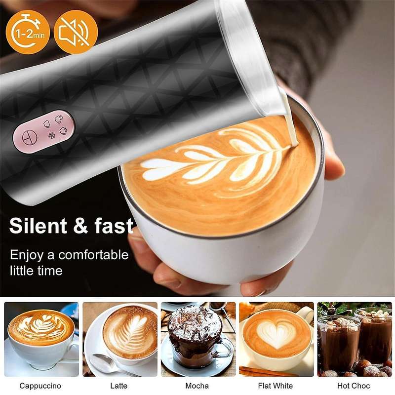 Electric and Steamer, 4in1 Multifunction for Hot & Cold Froth,automatic Off&easy Cleaning Eu Plug