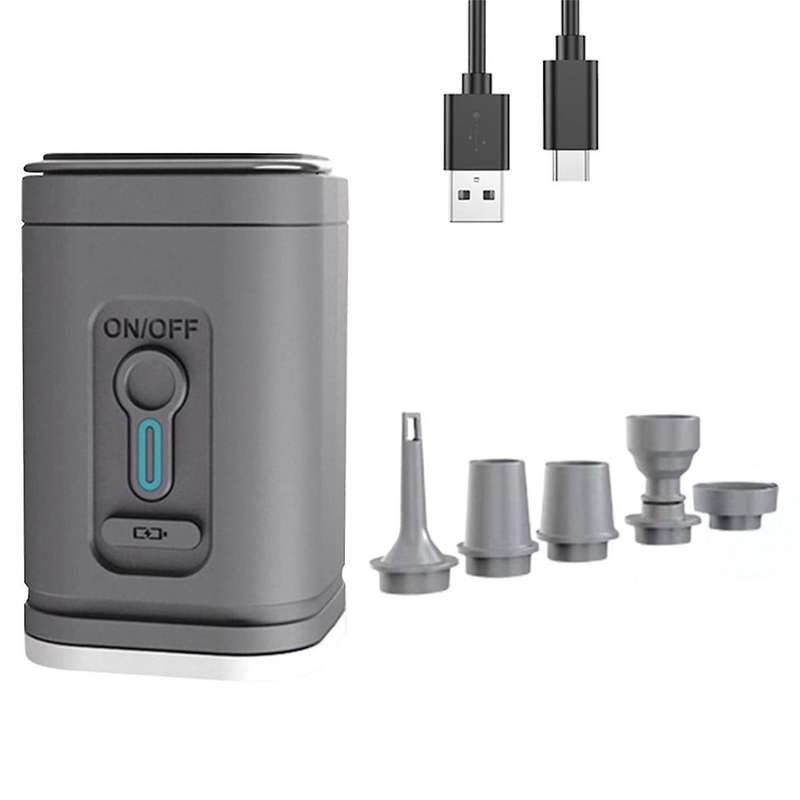 Electric Air Pump with Lights Wireless Air Compressor USB Charging Inflator/Deflator Pumps for Outdo