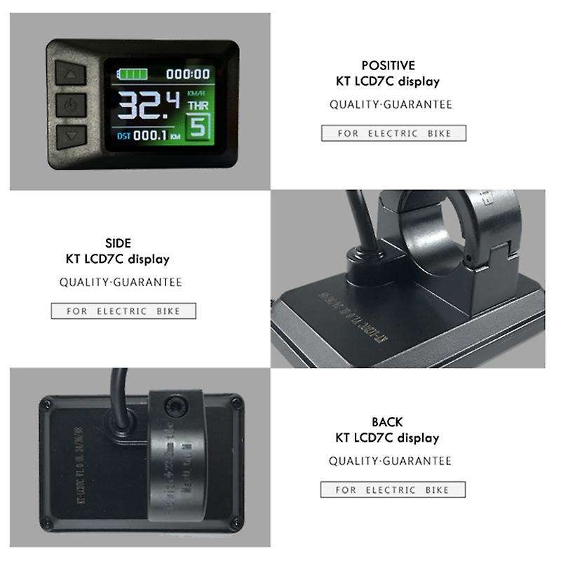 Electric Bicycle 36/48V KT-LCD7C Intelligent Display E-Bike LCD Control Panel SM Connector Accessori