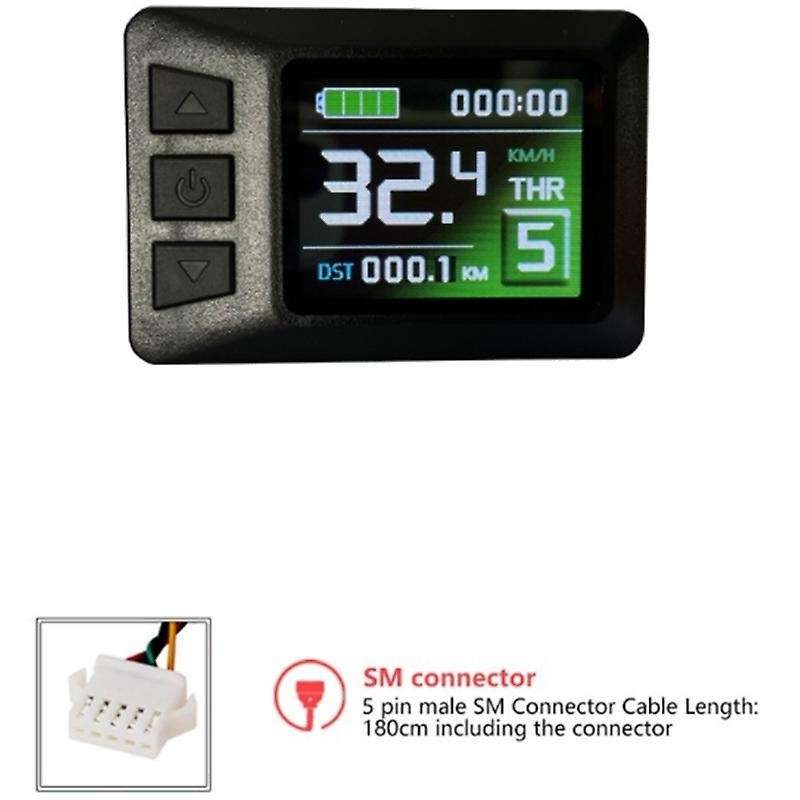 Electric Bicycle 36/48V KT-LCD7C Intelligent Display E-Bike LCD Control Panel SM Connector Accessori