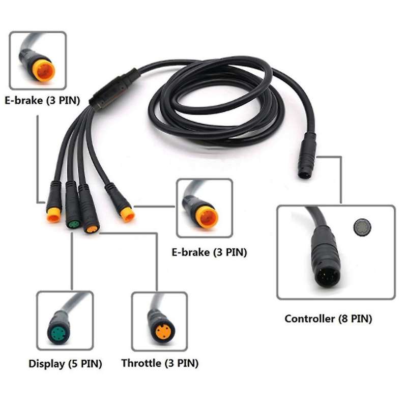 Electric Bicycle 350W Kit 17A Controller with KT LCD3 Display & Thumb Throttle and Sensor 115PDD Bra