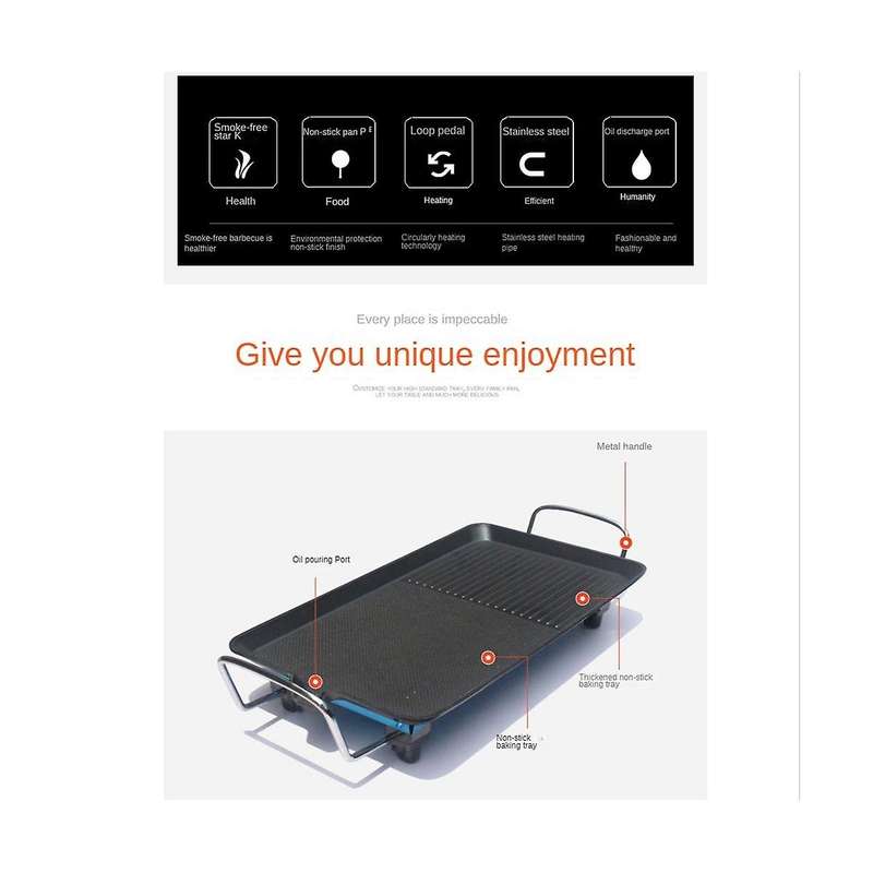 Electric Bbq Electric Grill Grilling Household Appliances for Kitchen Electrical for Kitchen Cookin